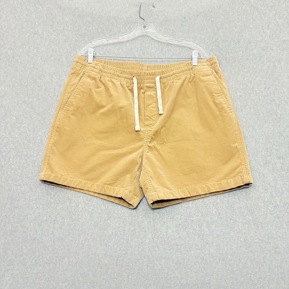 Kiel James Patrick Coastal Corduroy Shorts Men's XL Tan Drawstring Preppy EUC‎